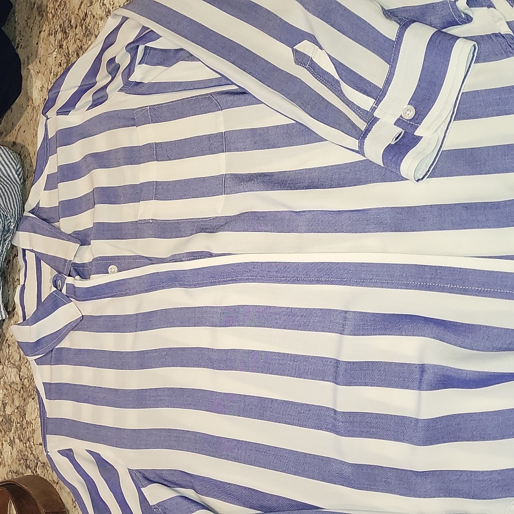 Rails Hayden adelaide stripe button down shirt sz M blue & white striped - Picture 9 of 11